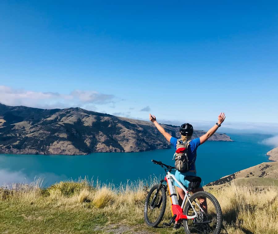 Akaroa: Guided Electric Mountain Bike Tour-Lava Loop - Meeting your guide on Main Street