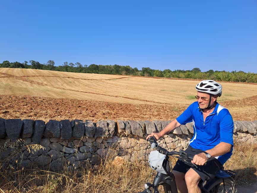 Alberobello: Guided e-bike tour + mill & donkey farm - The €10 aperitivo at the mill