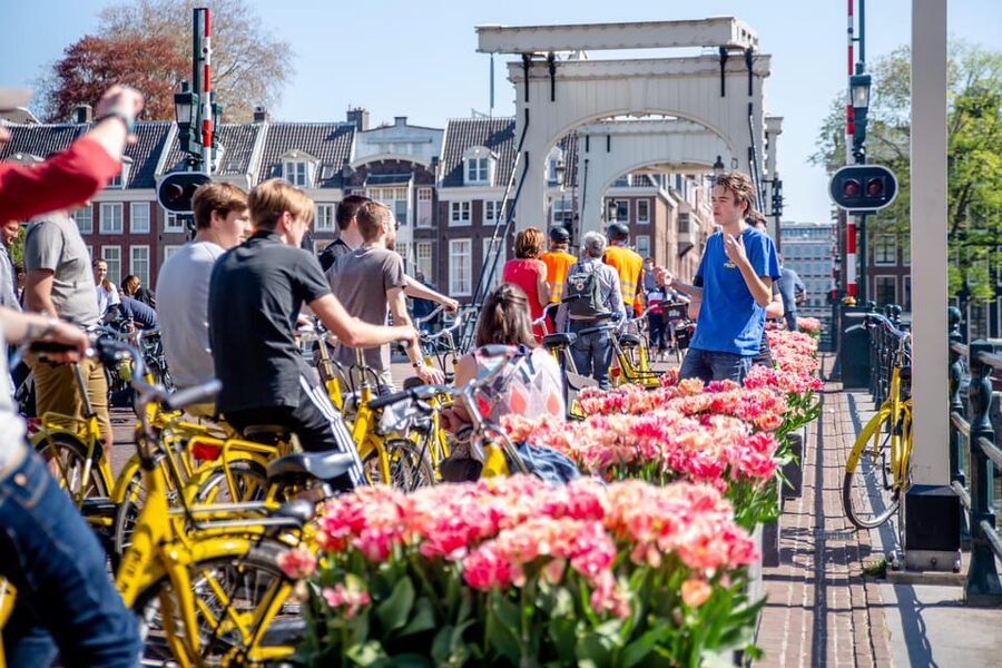 Amsterdam: Relaxed City Highlights Guided Bike Tour - Museumplein and the high-end P.C. Hooftstraat