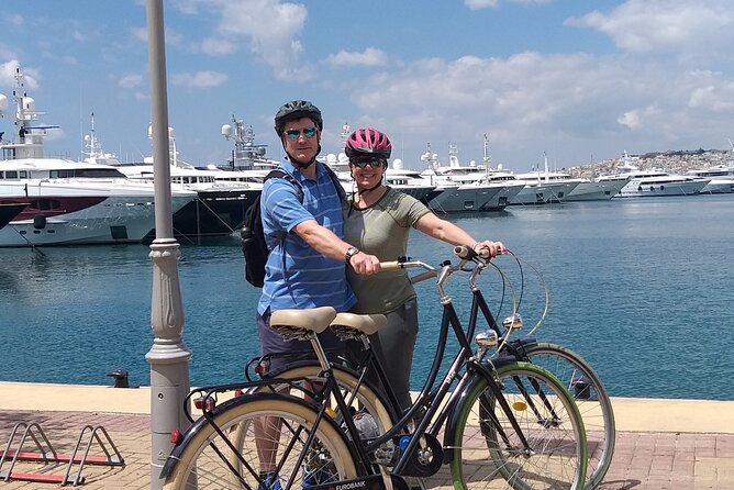 Athens Coastal Bike tour and Swimming Adventure - Luxury yachts at Flisvos Marina