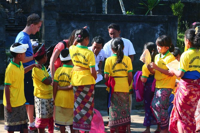 Bali Downhill Cultural Cycling Tour - A village school visit with a useful purpose