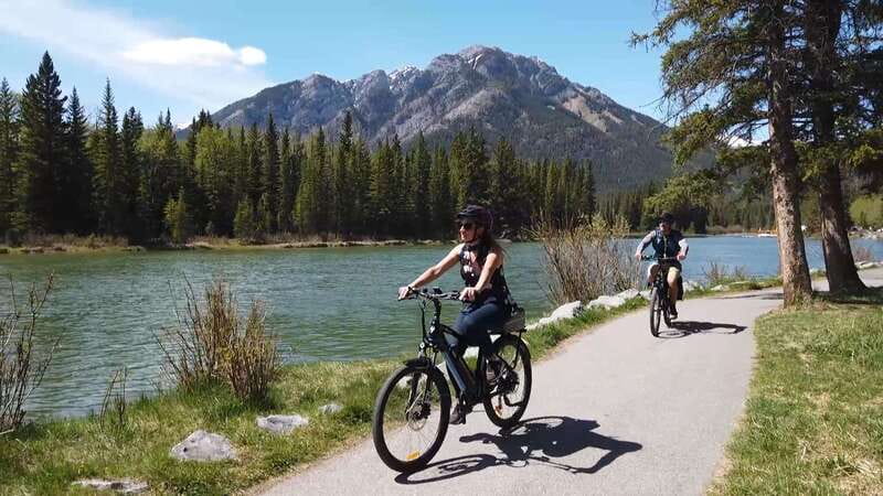 Banff: Bow River E-Bike Tour and Sundance Canyon Hike - Following the Bow River by electric bike