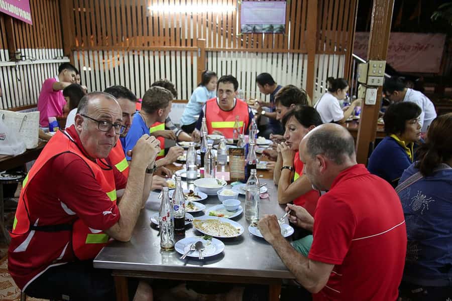 Bangkok at Sunset 5-Hour Bike Tour - Quiet lanes, a food market, and a Thai snack
