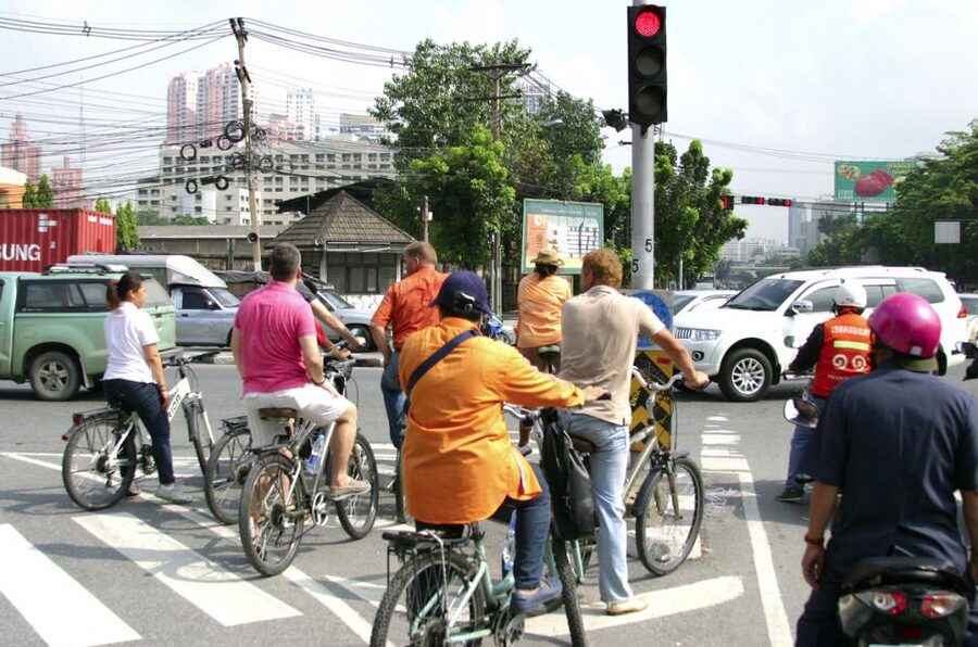Bangkok: City Culture half-day Bike Tour - Lumpini Park and its famous monitor lizards