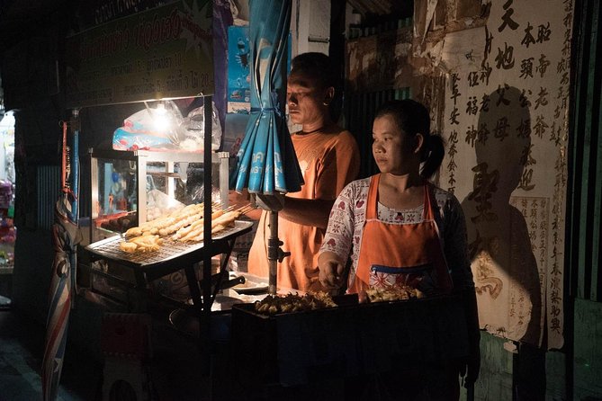 Bangkok Hidden Paths Night Biking Tour with Street-food Meal - Entering Chinatown through narrow lanes
