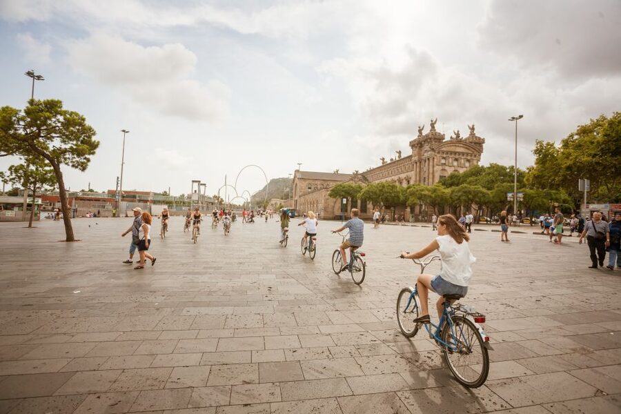Barcelona Montjuic Three-Hour Bike Tour - From the port to the Raval and Columbus Monument