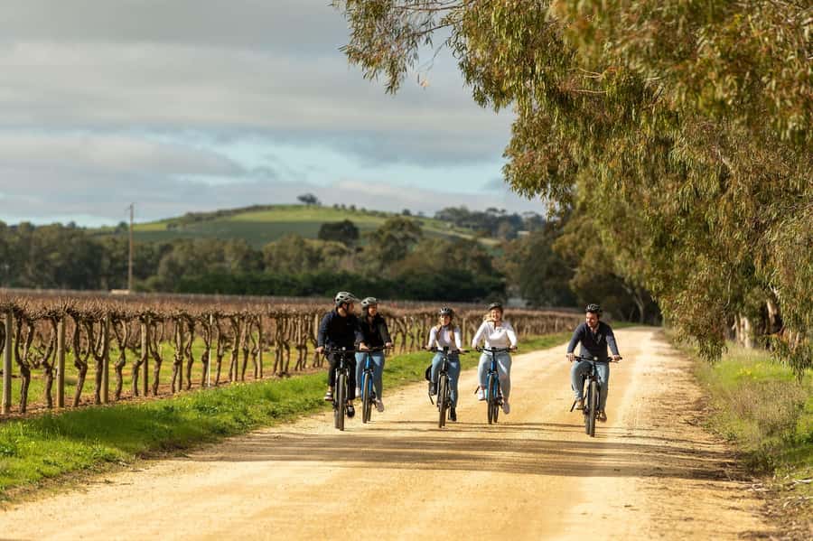 Barossa Valley: Gourmet Food and Wine E-Bike Tour - The first ride through vineyards and quiet roads
