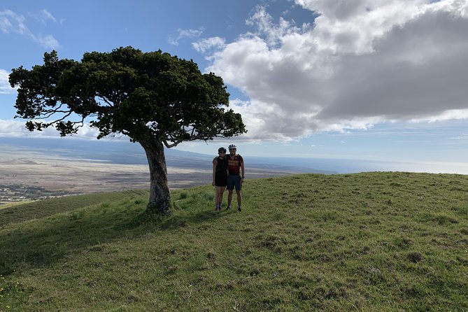 Big Island Mountain Biking on Anna Ranch - Reaching the viewpoint above the ranch
