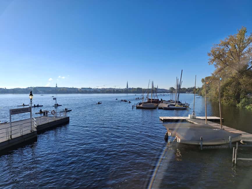 Bike tour around the Alster - Celebs, water, and nature - Outer Alster views through Harvestehude