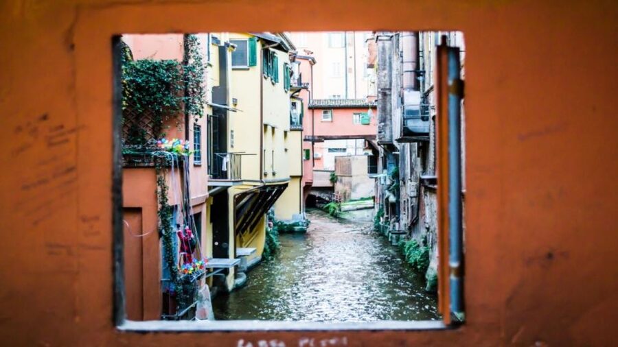 Bologna: Panoramic Bike Tour - Via del Pratello after the monuments