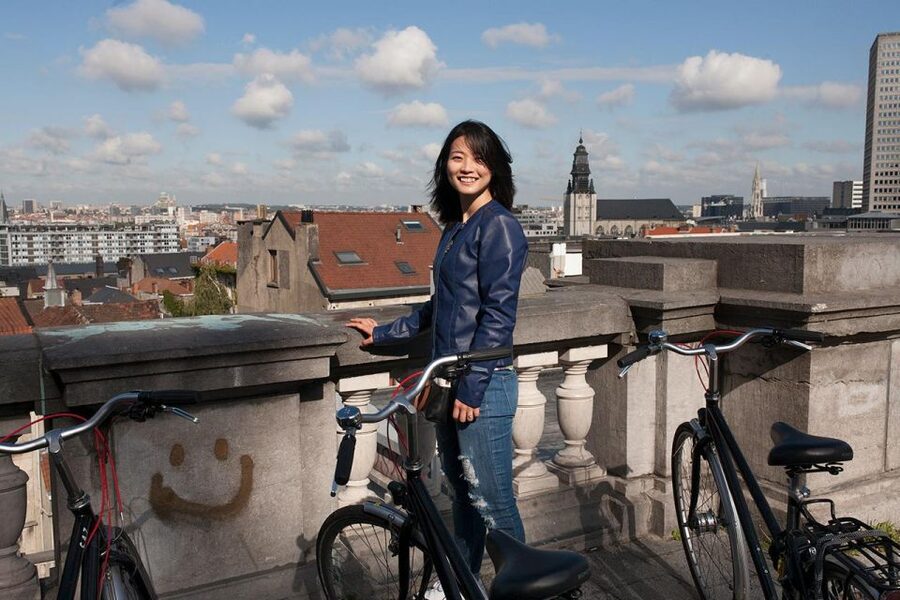 Brussels: Sightseeing Bike Tour - The Atomium from a distance