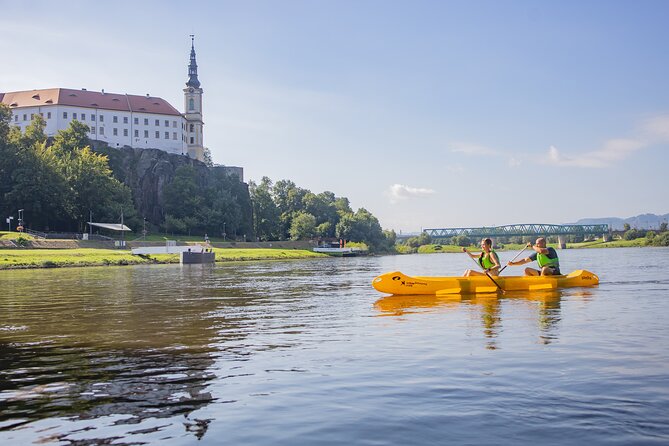 Canoeing on the Elbe river + Bike rental from Děčín to Bad Schandau - The switch from canoe to bicycle
