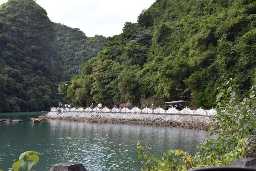 Cat Ba: Lan Ha, HaLong bay full day- biking, kayaking, lunch - The fish massage and sunset finish