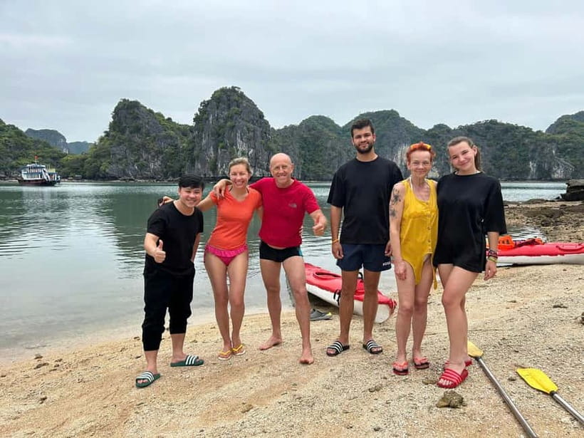 CAT BA: LAN HA & HALONG BAY – KAYAK, BIKE, LUNCH, SNORKEL - Swimming and snorkeling at Ba Trai Dao