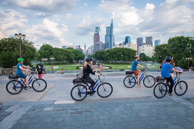 Classic Philadelphia City Bike Tour - South Street and Washington Square: art beside early Philadelphia