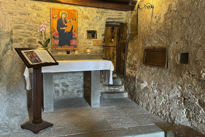 Cortona E-Bike Scenic Ride - Private Medieval Countryside tour - Santa Margherita Basilica and Cortona’s spiritual side