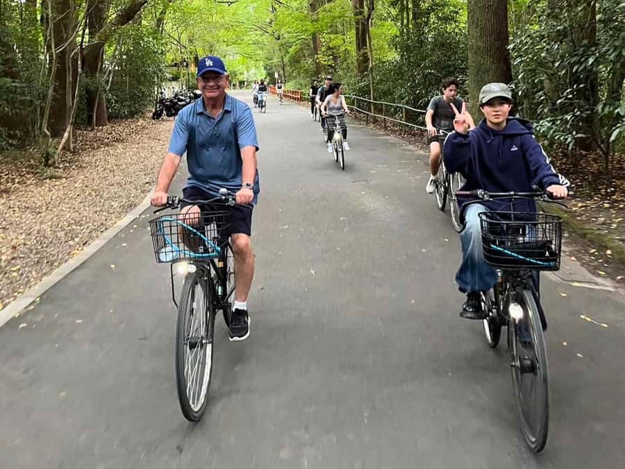Cycle Kyoto's Hidden Gems & Gion Stroll - Entering Shimogamo Shrine’s old forest