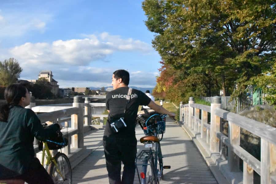 Cycle Kyoto's Hidden Gems & Gion Stroll - The river junction and the return ride