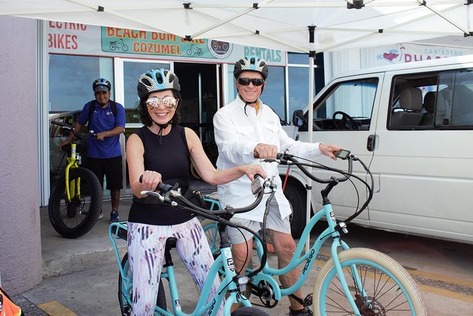 E-Bike City Tour though Cozumel & Taco Tasting Tour - What riding the bikes is really like