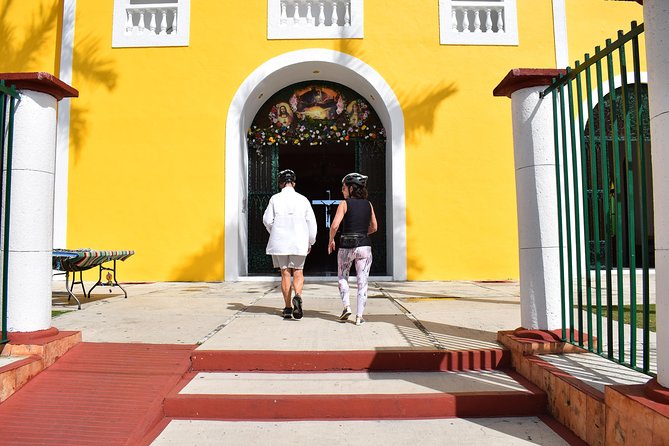 E-Bike City Tour though Cozumel & Taco Tasting Tour - San Miguel Church and Cozumel Park