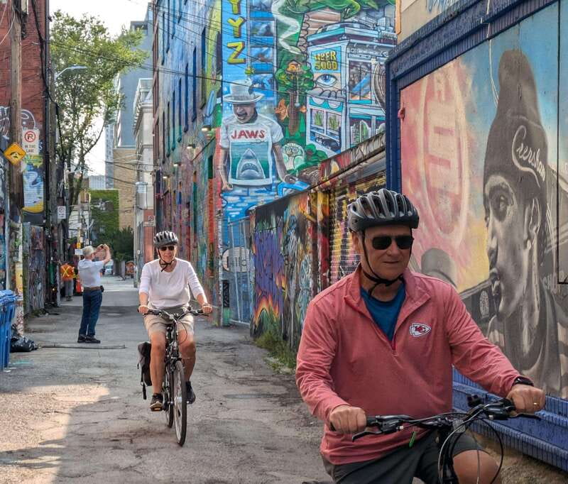 E-bike through Toronto's Dynamic Neighbourhoods - Lower Ossington and Trinity Bellwoods