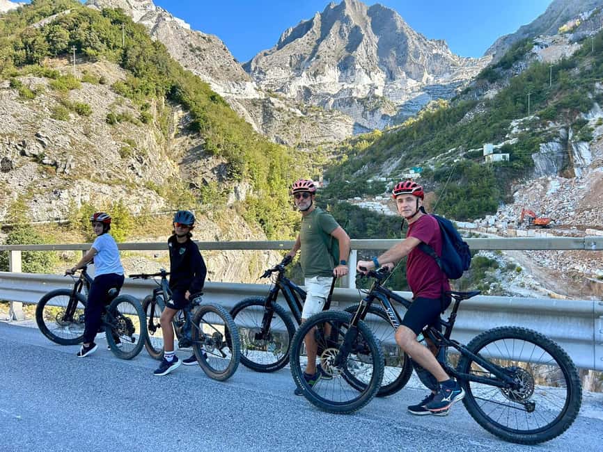 E-Bike Tour to the Carrara Marble Quarries with lard tasting - The Candia Hills view, from vineyards to sea