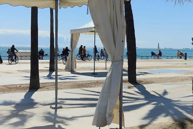 Eco-friendly Barcelona Bike Tour from a Local Perspective - The Mediterranean finish and Barcelona skyline