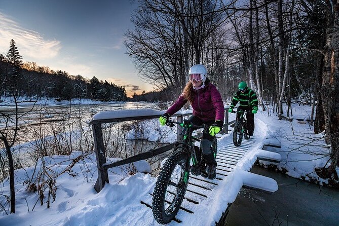 Electric Fat Biking Adventure in Banff | Small Group Adventure - Bow Falls brings the loud finish