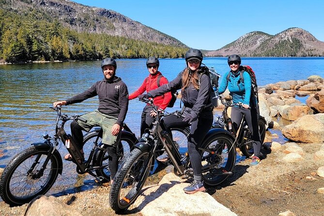 Fat Tire E-Bike Rental in Bar Harbor - Sharing the road with horse-drawn carriages