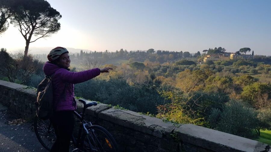 Florence: E-Bike Tour with Olive Oil in the Tuscan Hills - San Miniato al Monte is the visual high point