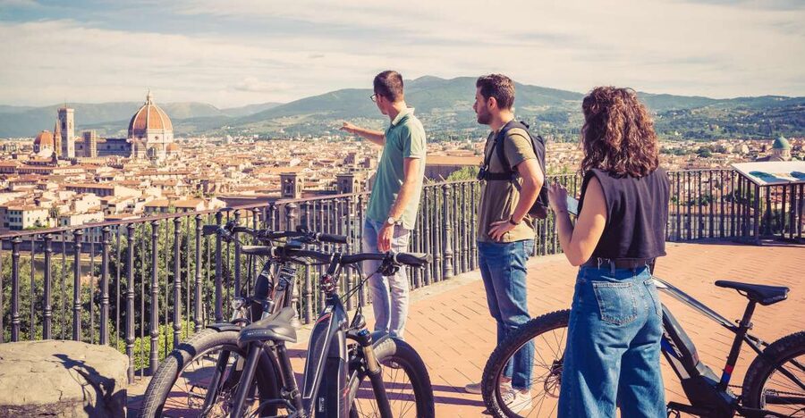 Florence: Guided Electric Bike Tour with Gelato - Piazzale Michelangelo and Florence’s famous panorama
