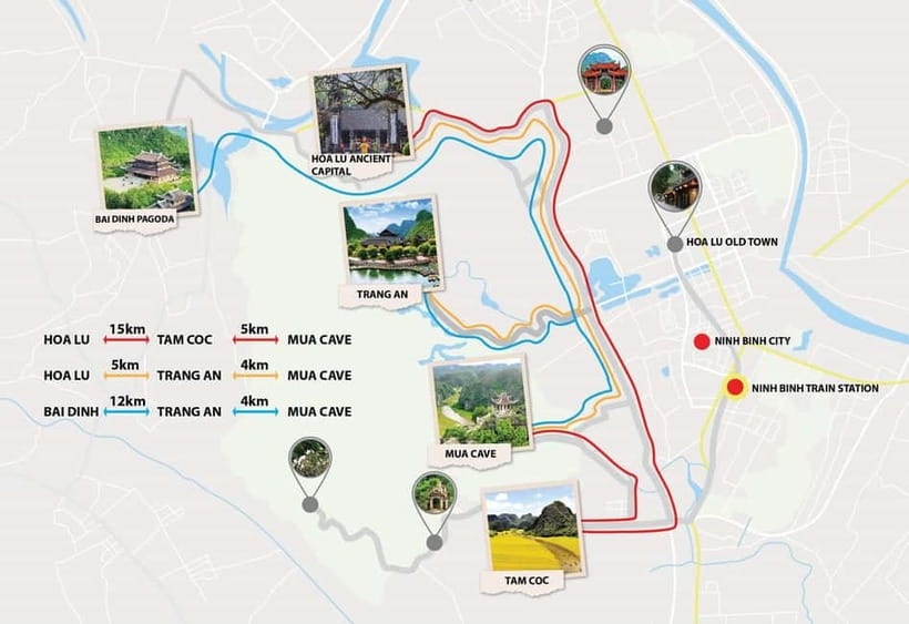 From Hanoi: Hoa Lu, Tam Coc, Mua Cave & Cycling in Ninh Binh - Lunch with Vietnamese dishes