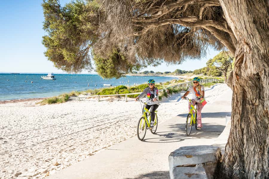 From Perth: Rottnest Island Full-Day Bike and Ferry Trip - Beaches, swimming, and optional snorkel hire