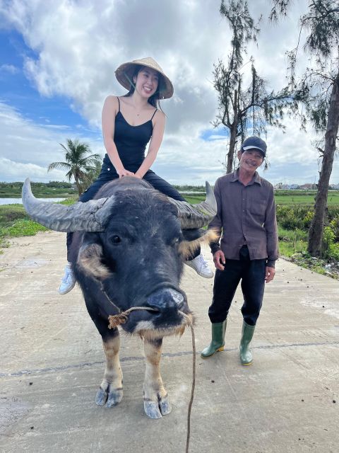 Funny day cycling, Buffalo riding and Basket boat - Cycling toward Cam Thanh Water Coconut Village