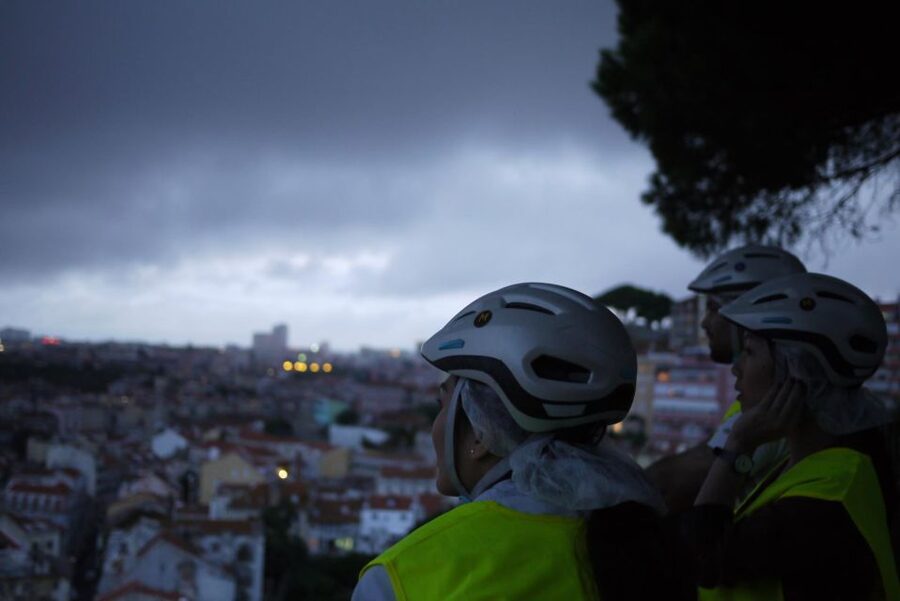 Go Lisbon by Night Electric Bike Tour - Climbing toward Bel Monte Palace and Senhora do Monte