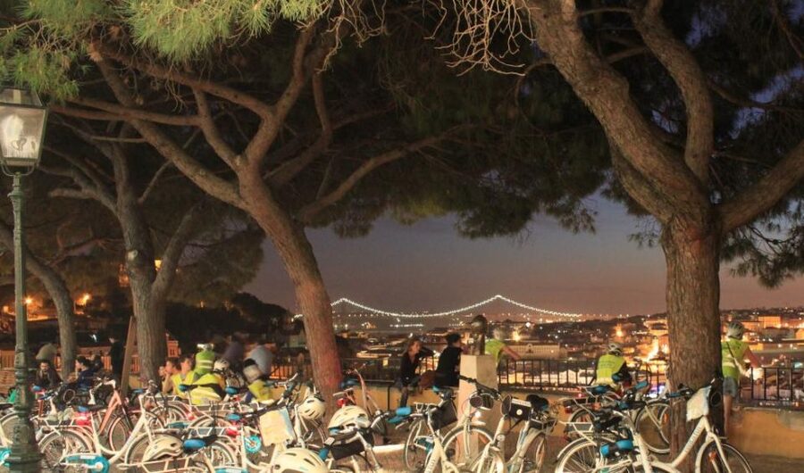Go Lisbon by Night Electric Bike Tour - Reaching the National Pantheon