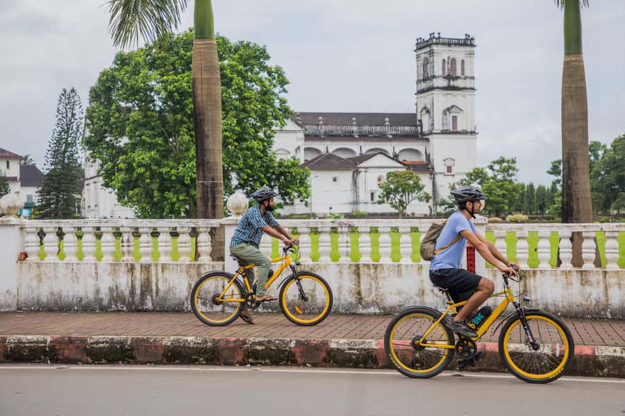 Goa: Old Goa and Divar Island E-Bike Tour with Snacks - Starting beside Old Goa Police Station