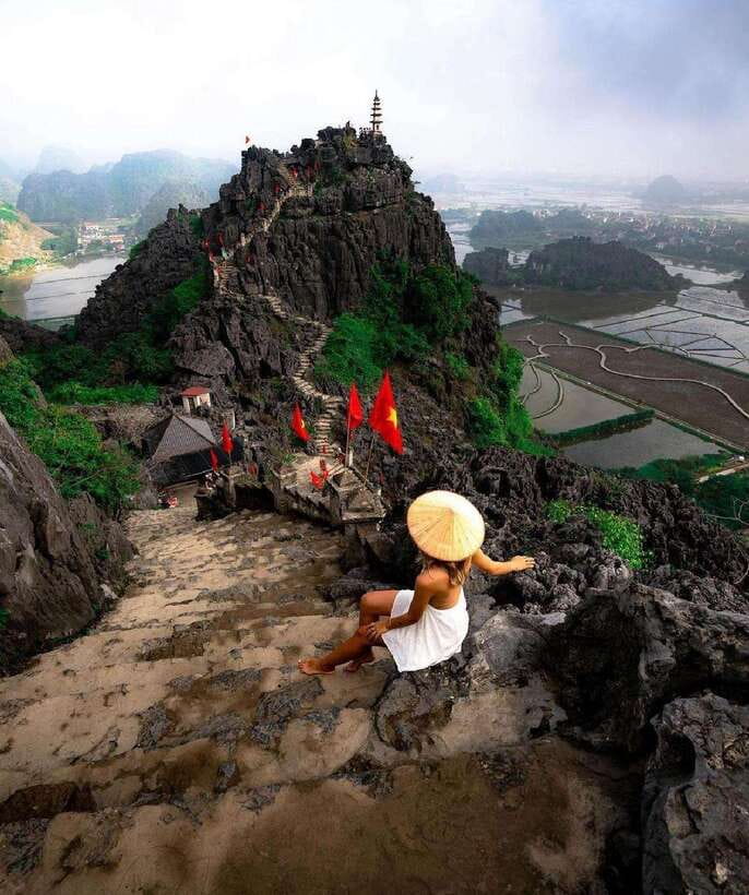 Ha Noi: Ninh Binh / Hoa Lu - Trang An - Mua Cave / Cycling - Cycling through the Ninh Binh countryside