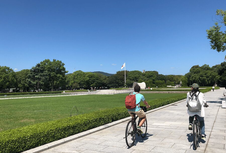 Hiroshima: Best of Hiroshima Guided Bike Tour - Gokoku Jinja and a different side of Hiroshima