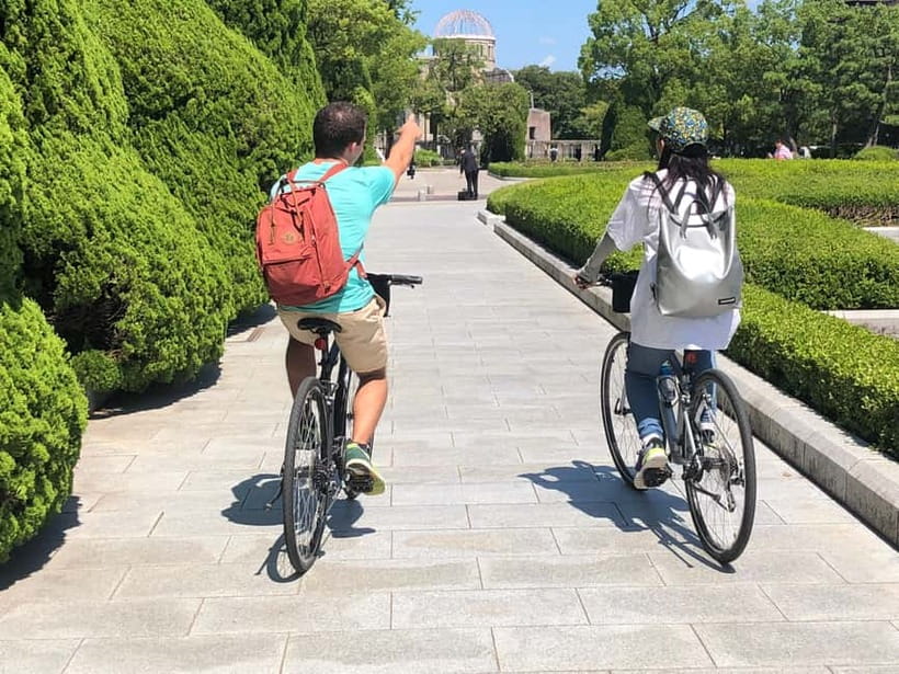 Hiroshima: City and Miyajima Bike and Boat Tour - Cycling through Peace Park and the A-bomb Dome
