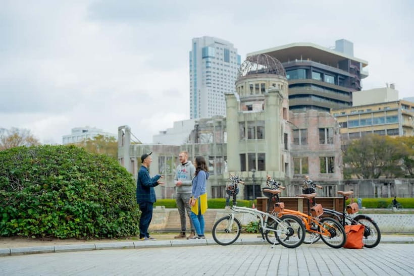 Hiroshima: Peace Cycling Tour with Local Guide - The three-hour route, from castle grounds to survivor trees