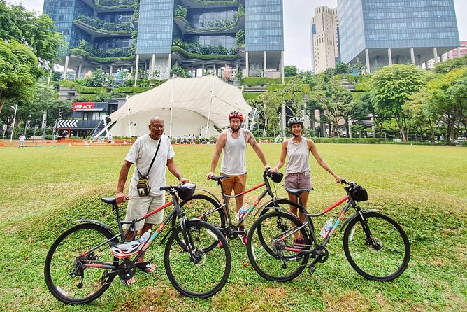 Historical Singapore Bike Tour on Full-Sized Bicycles - Cycling through the Formula 1 pit area