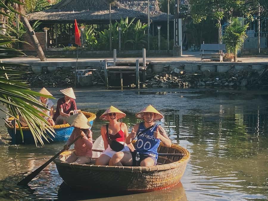 Hoi An Countryside Bike Tour- Tra Que Village & Basket Boat - Cycling through the rice fields
