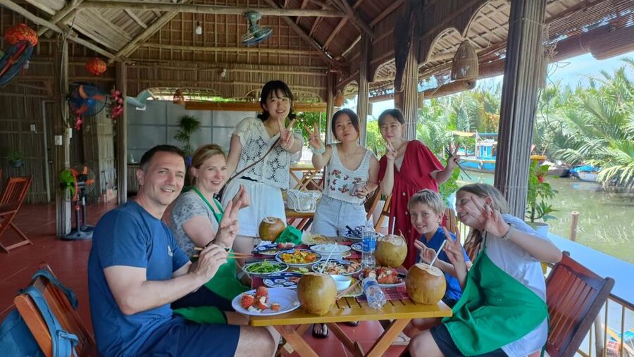 Hoi An: Private Villages Biking Tour with Meal - 11:30, a 30-minute coconut boat ride