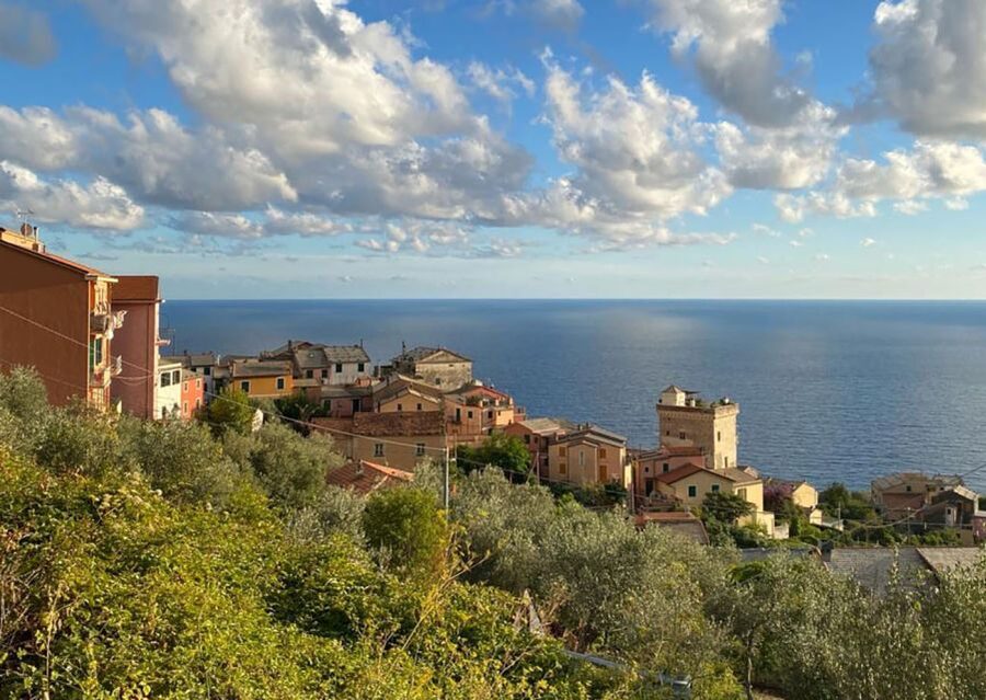 Levanto: Guided E-Bike Tour in Framura with Wine & Focaccia - Focaccia, wine, and the view at Madonnina della Punta