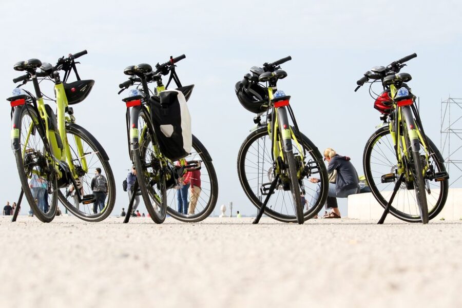 Lisbon: Portuguese Petiscos Tasting Tour by E-Bike - Pink Street shows Lisbon’s changing nightlife district