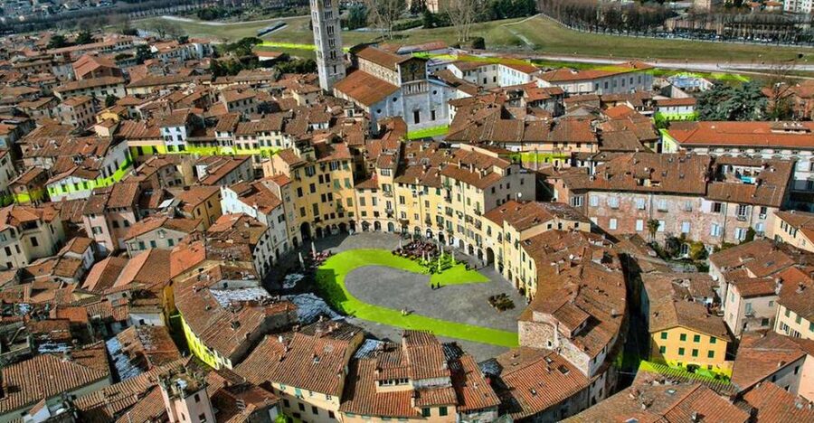 Lucca: Self-Guided Tour by Bike - San Frediano and Piazza dell’Anfiteatro
