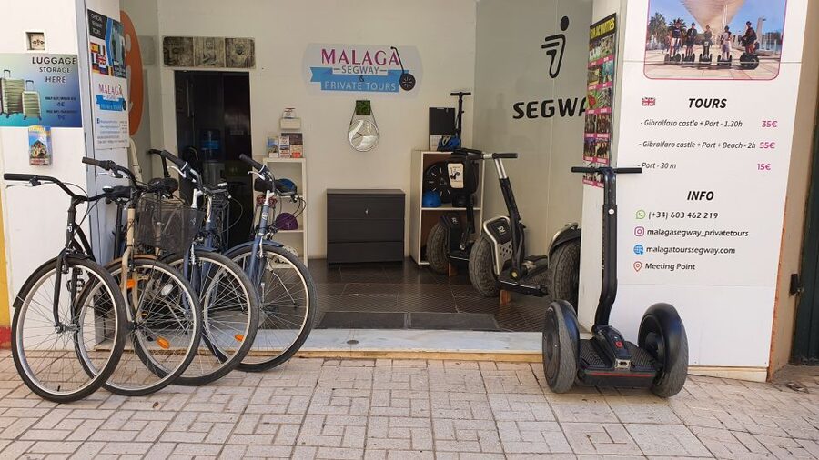 Malaga: Private Bike Rental - Riding toward Malaga’s port and La Malagueta