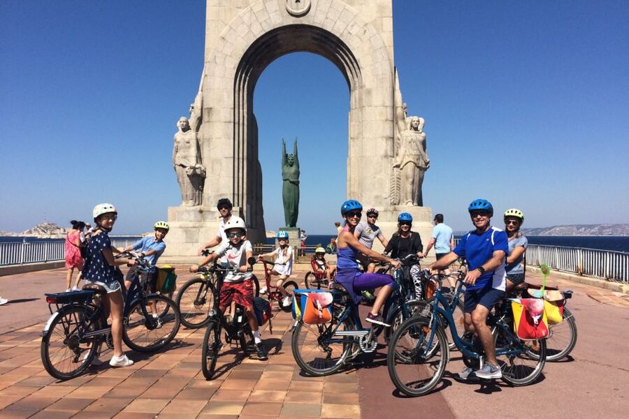 Marseille: Calanques Shore Excursion Electric Bike Day Tour - Notre Dame de la Garde and the city below
