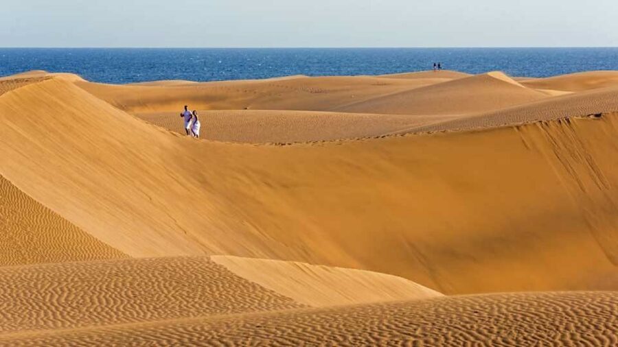 Maspalomas: Southern Coast E-Bike Tour Option Tapas Tasting - Maspalomas Dunes: A Small Desert by the Atlantic